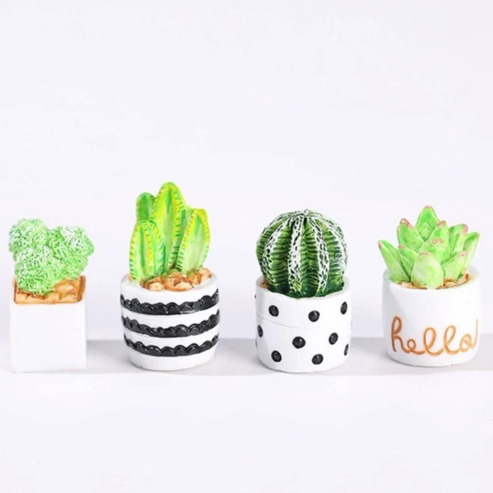 Cactus Succulent 4 Piece Mini Figurine Set - Picture 5 of 6